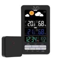 Rádiom riadená meteorologická stanica JVD RB6687.1, čierna